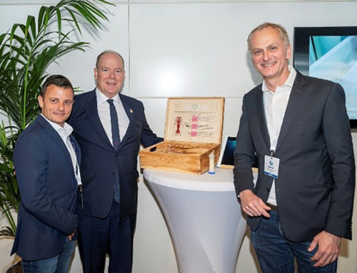 Monaco, March 20th, 2024: LAGOSTA honored to host His Serene Highness Albert II at its exhibition booth during the 6th Edition of the Monaco Ocean Innovators Platform, at the Monaco Yacht Club